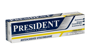 Ιδιότητες λεύκανσης οδοντόπαστας PresiDENT White Plus